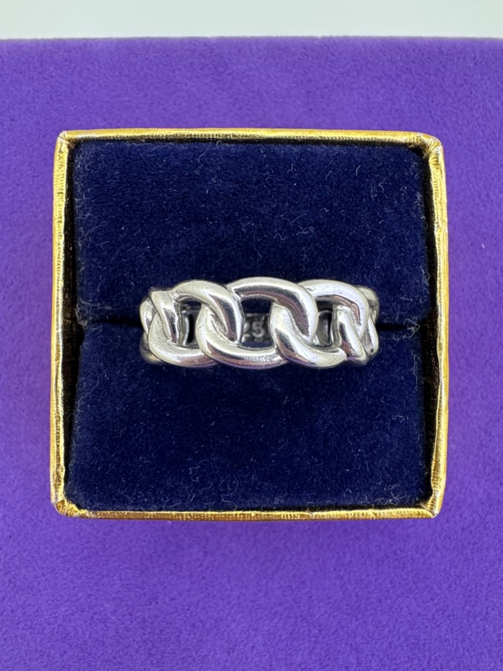 💛 Sterling Silver Chunky Chain Link Ring | Bold Industrial Luxury